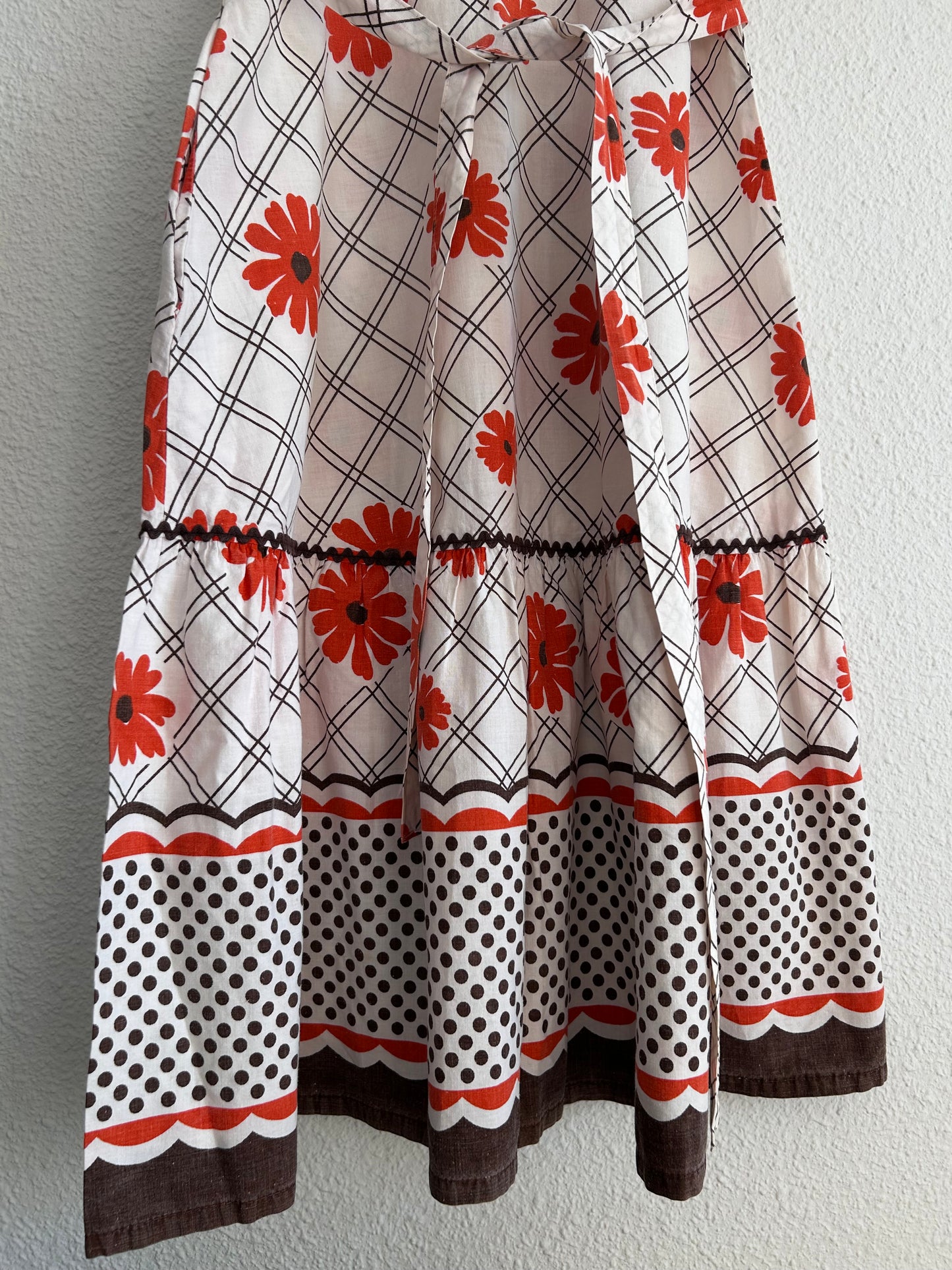 70s floral summer dress