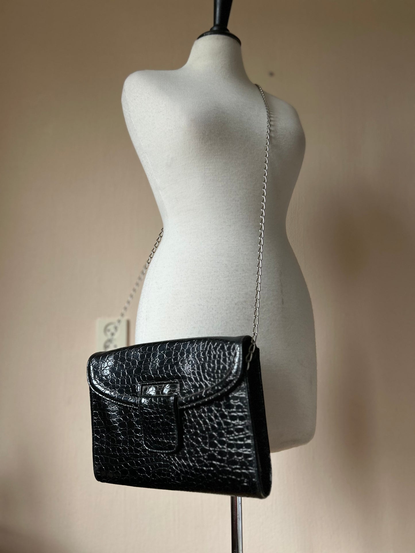 Vintage leather clutch