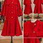 Vintage Red Wool Statement Coat – Milano (M/42)