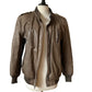 80s leather flight bomber jacket