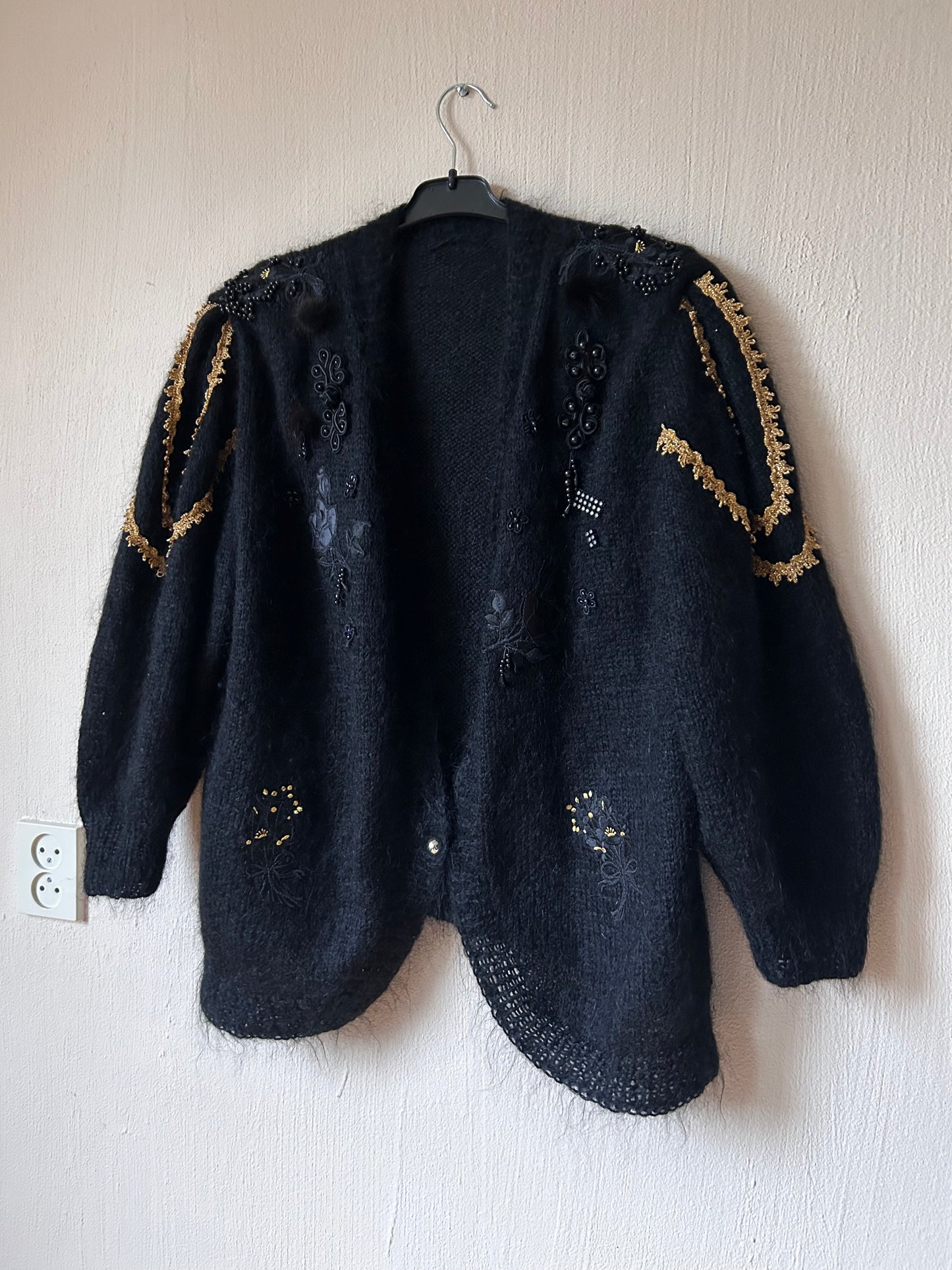 80s vintage mohair cardigan