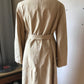 Suede look maxi vintage trenchcoat