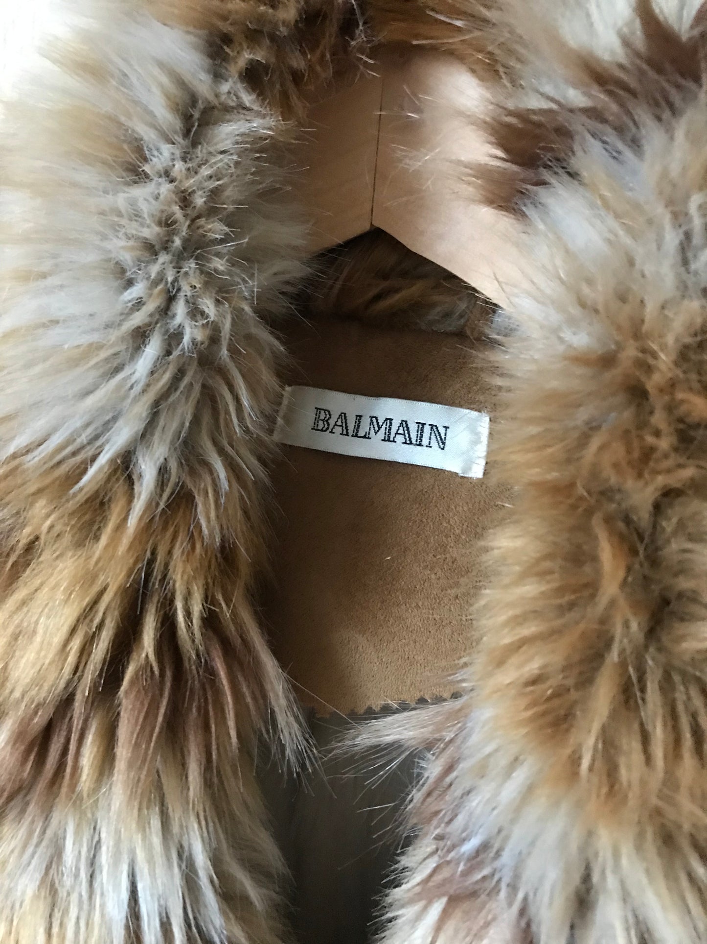 Balmain faux fur coat