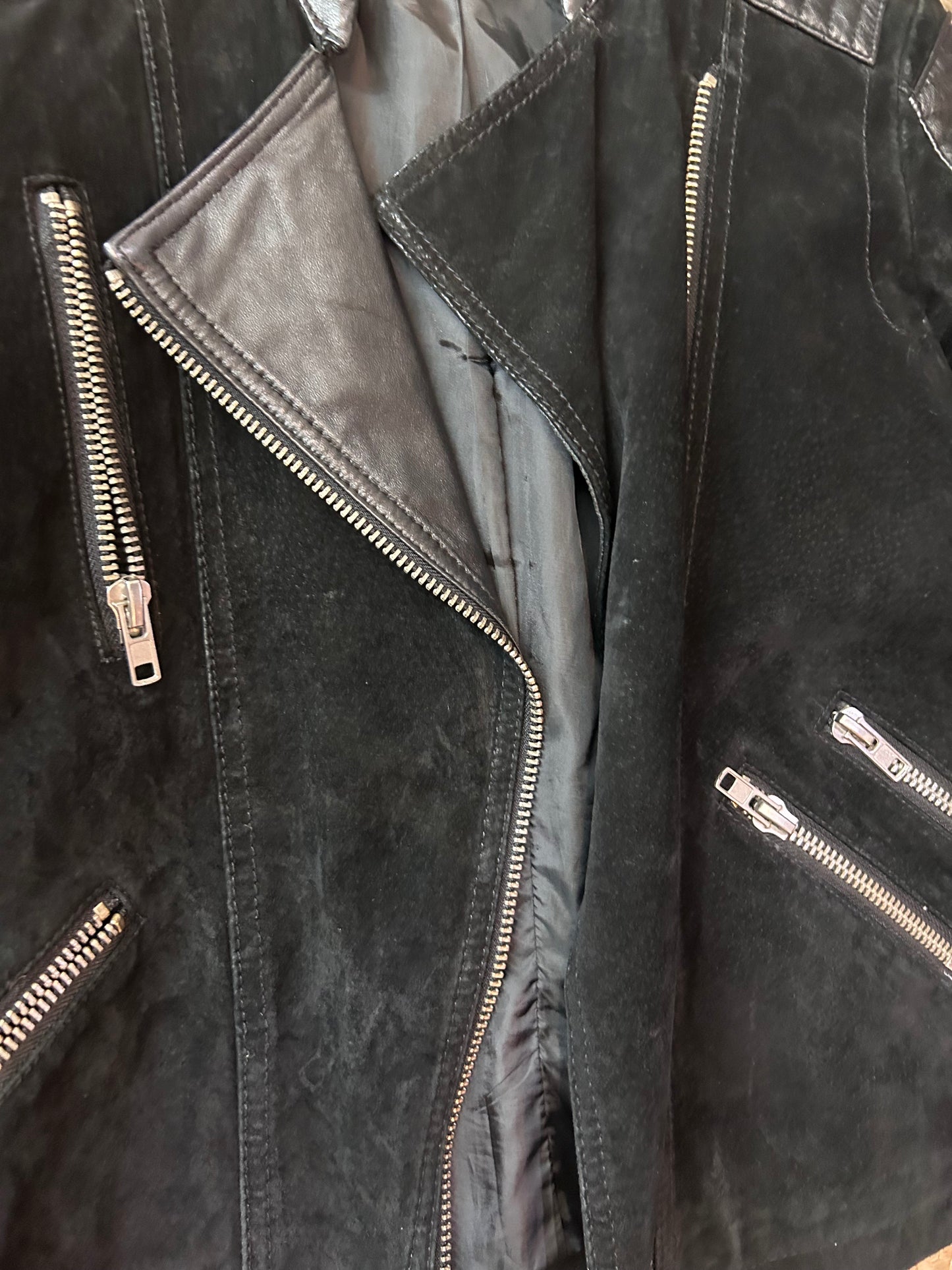 Vintage suede biker jacket