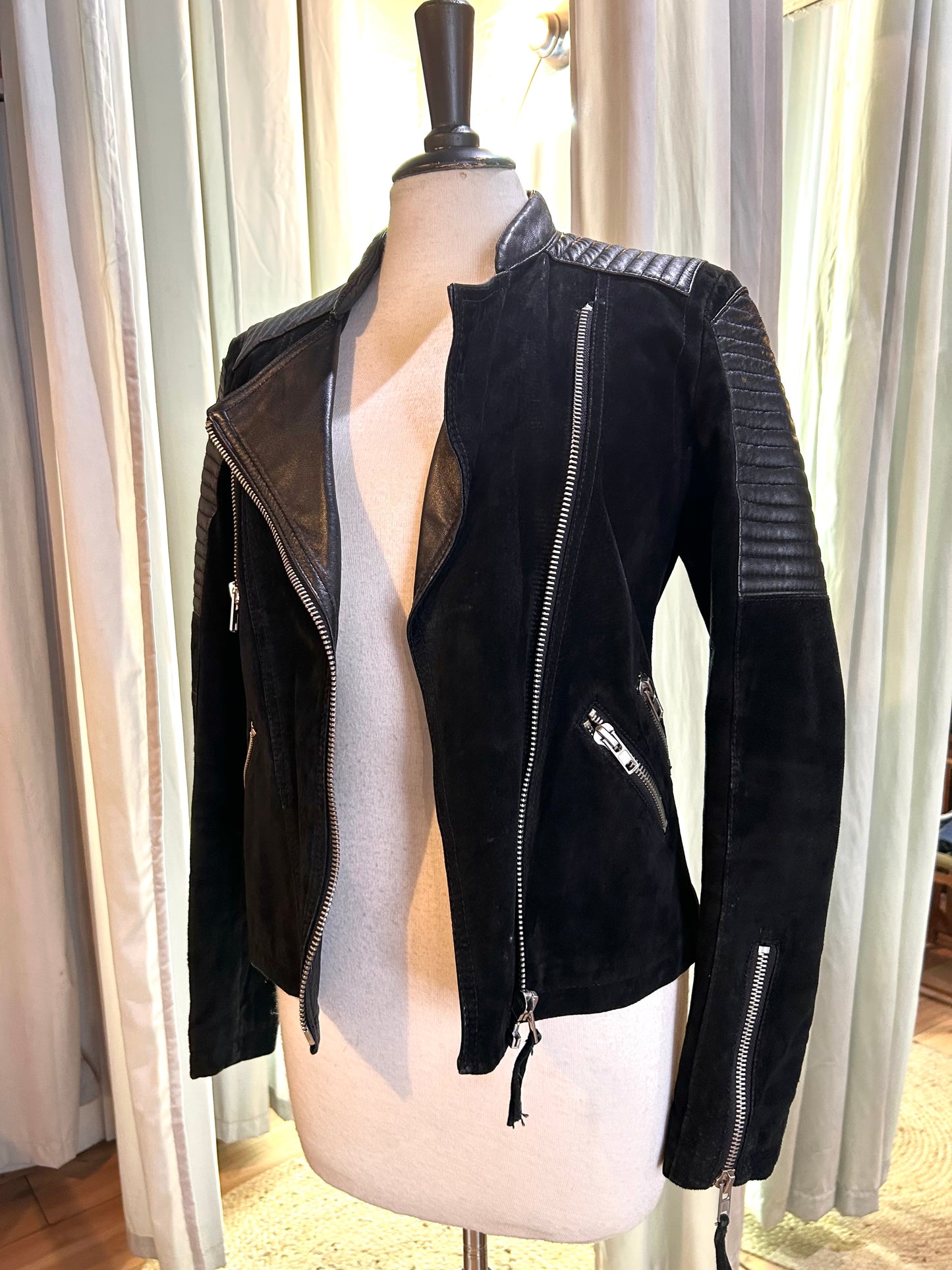 Vintage suede biker jacket