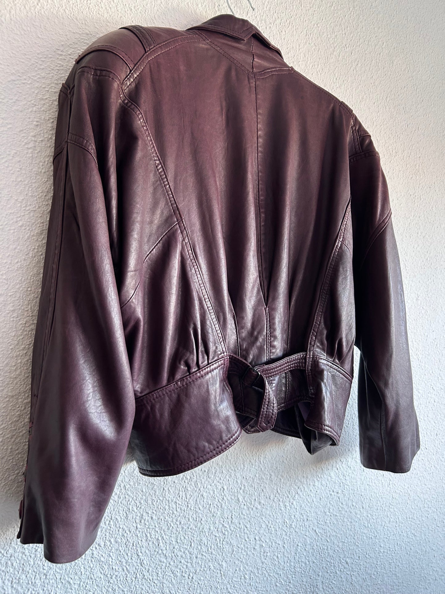 80s vintage lamb leather jacket