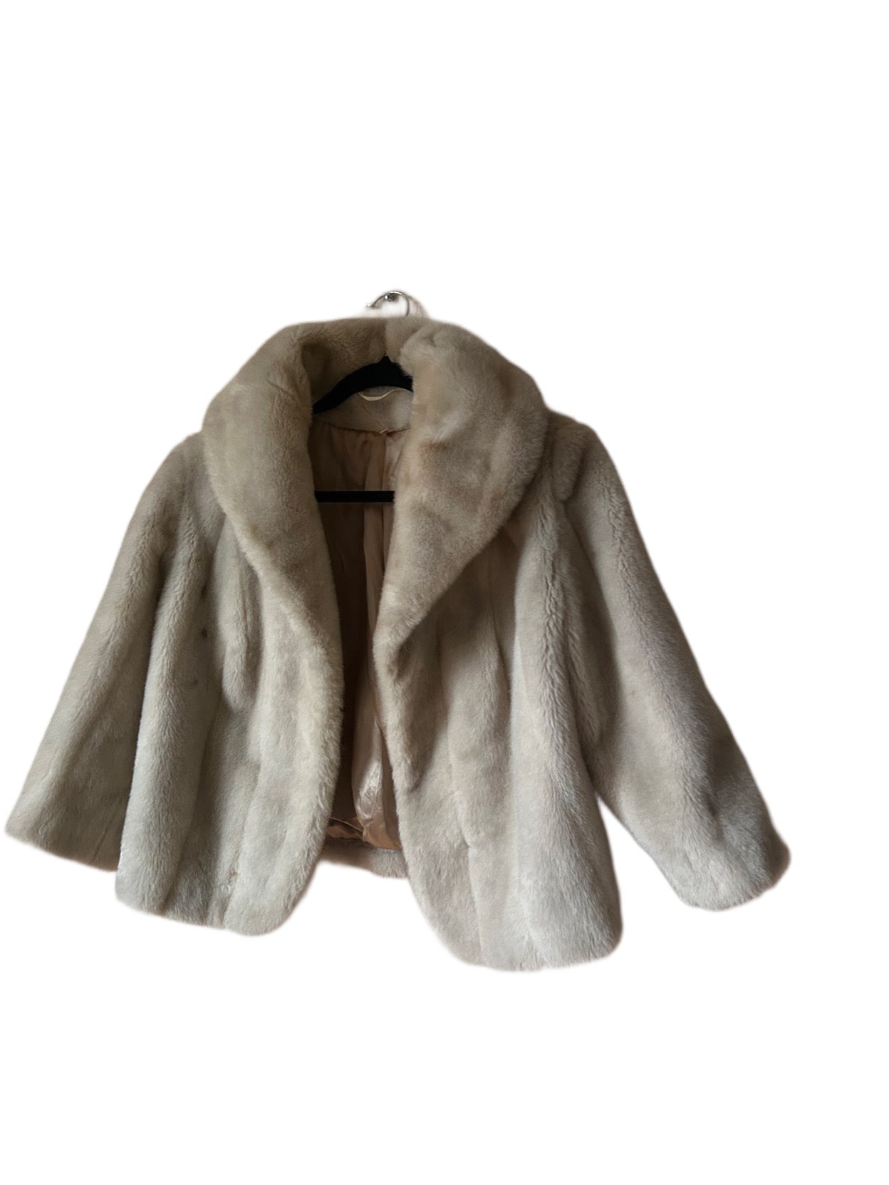 Vintage faux fur crop coat