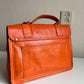 Italian leather organizer handbag