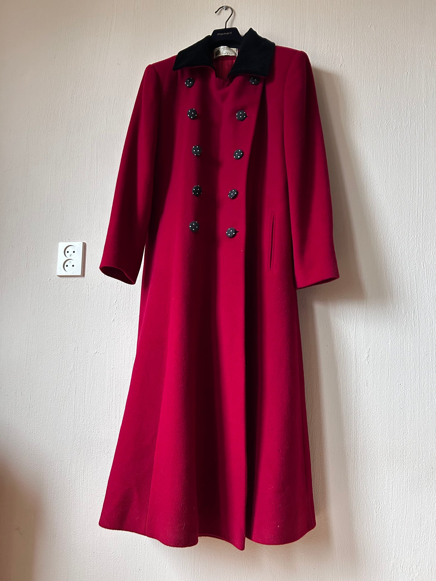 Cashmere wool blend maxi coat