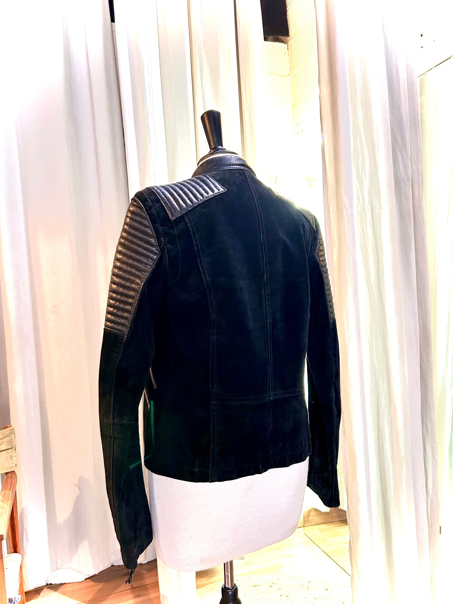 Vintage suede biker jacket