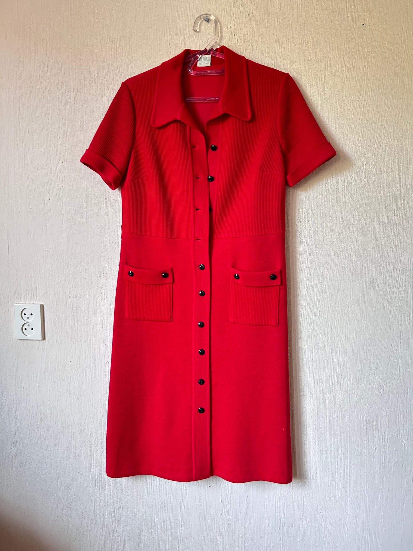 Pure wool button front dress