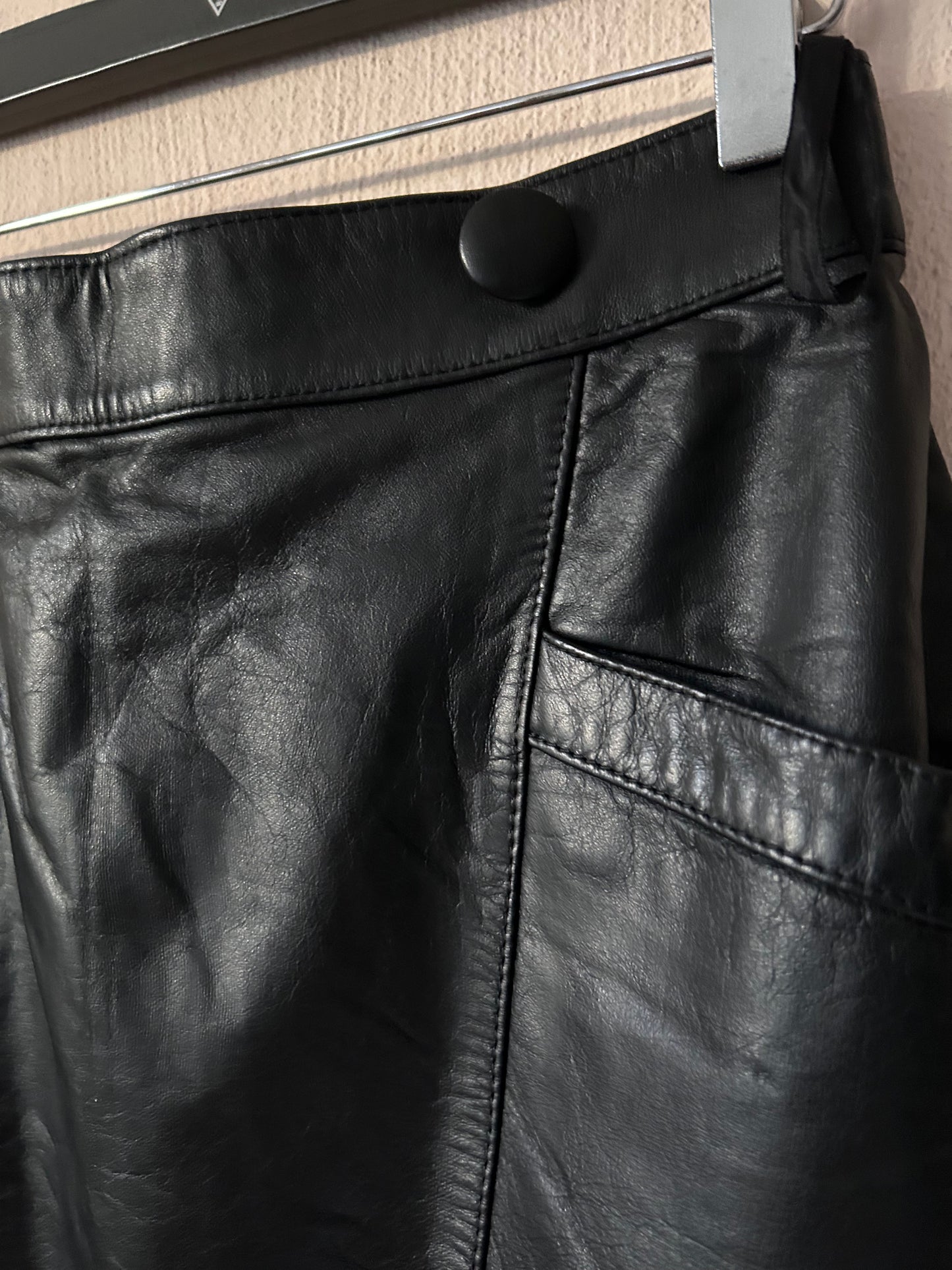 Maxi leather pencil skirt