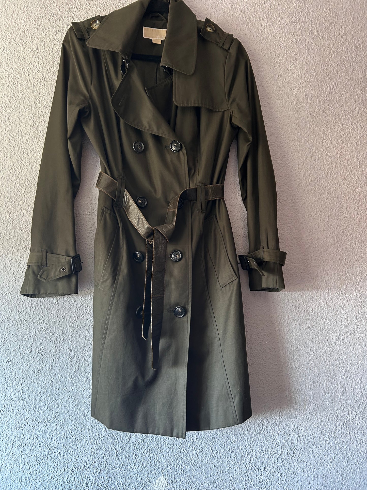 MICHAEL Michael Kors Olive Green Trench Coat – Size S