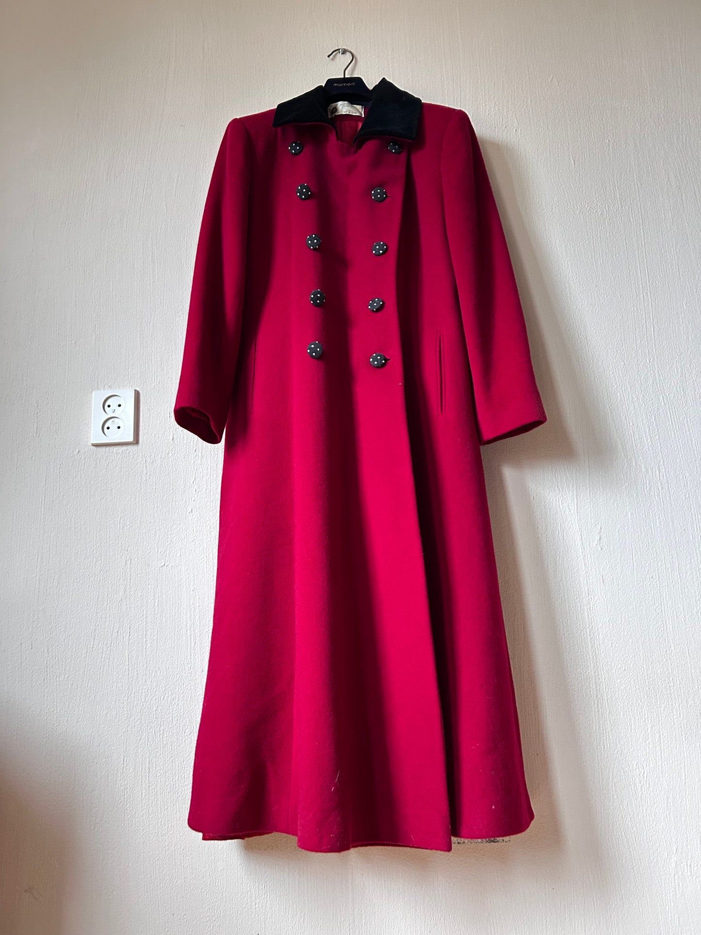 Cashmere wool blend maxi coat