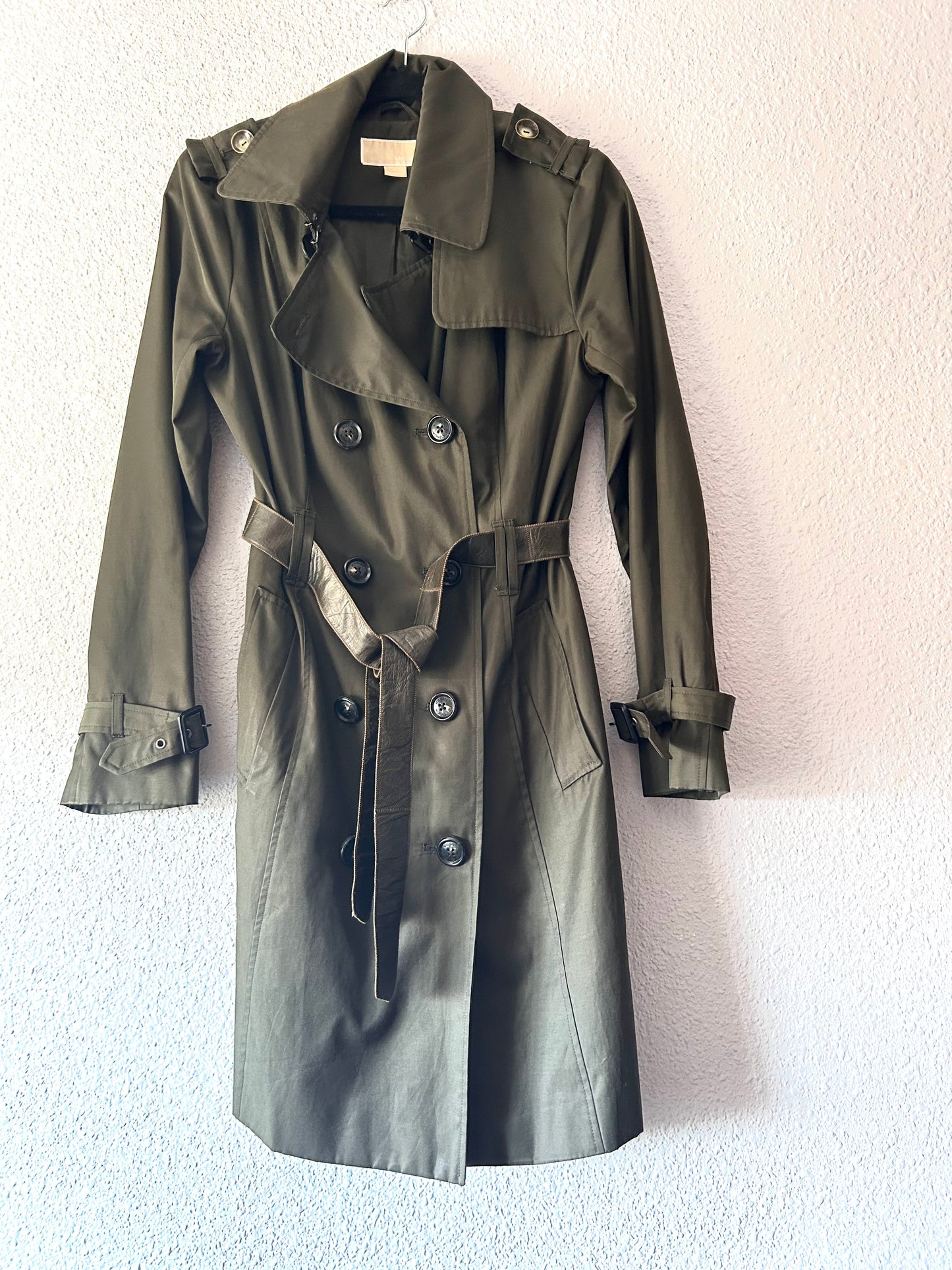 MICHAEL Michael Kors Olive Green Trench Coat – Size S