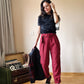 High waist carot pants