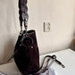 Jimmy Choo burgondy suede shoulder bag