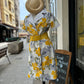 70s floral print dress