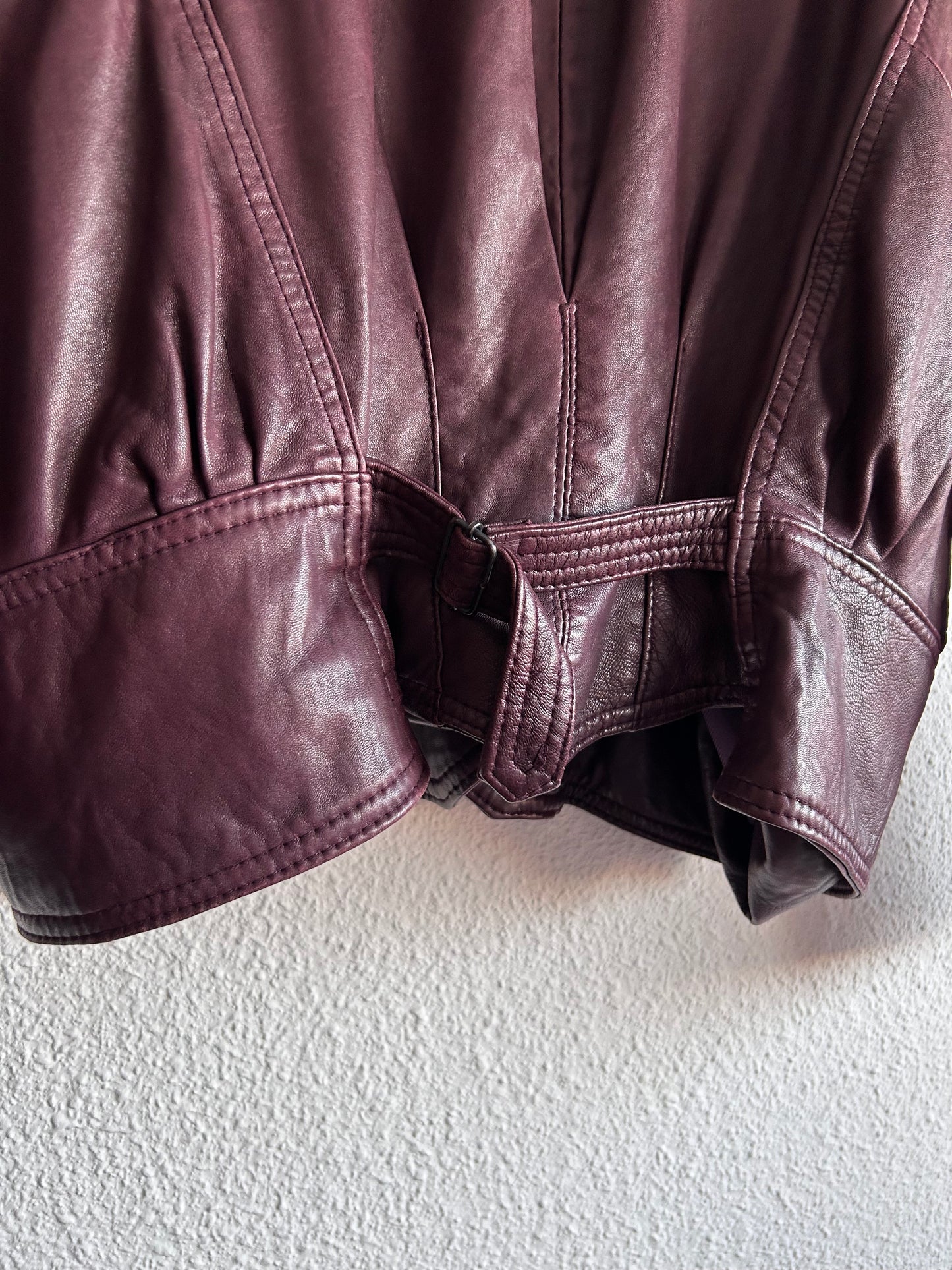 80s vintage lamb leather jacket