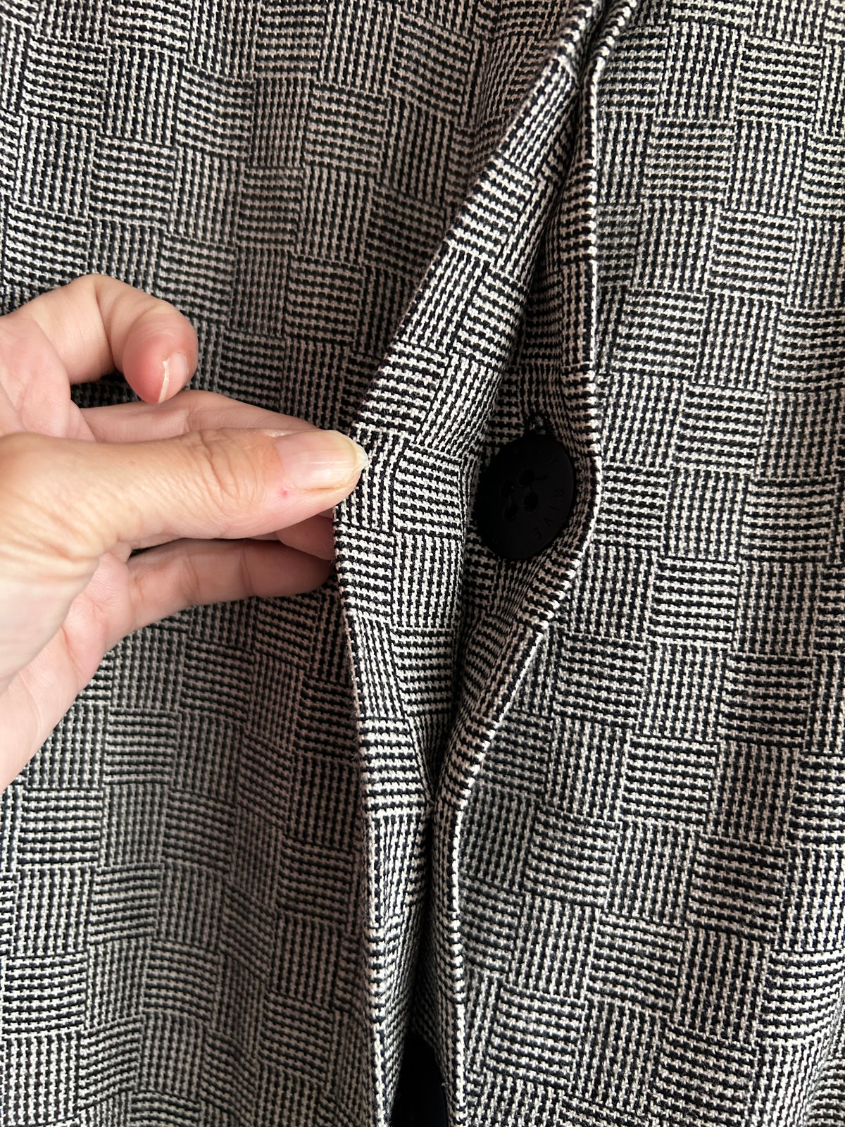 Vintage Givenchy Paris Houndstooth wool Midi Dress
