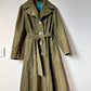 Maxi corduroy belted trench coat