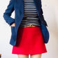 Vintage 1970s French Tailored Worsted Wool Blazer