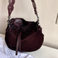 Jimmy Choo burgondy suede shoulder bag