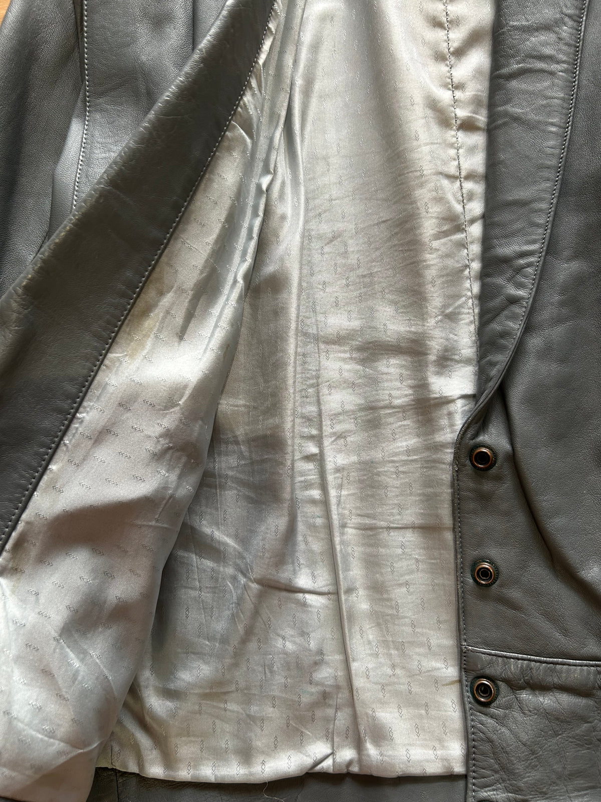80s classic oversized leather jacket M/L