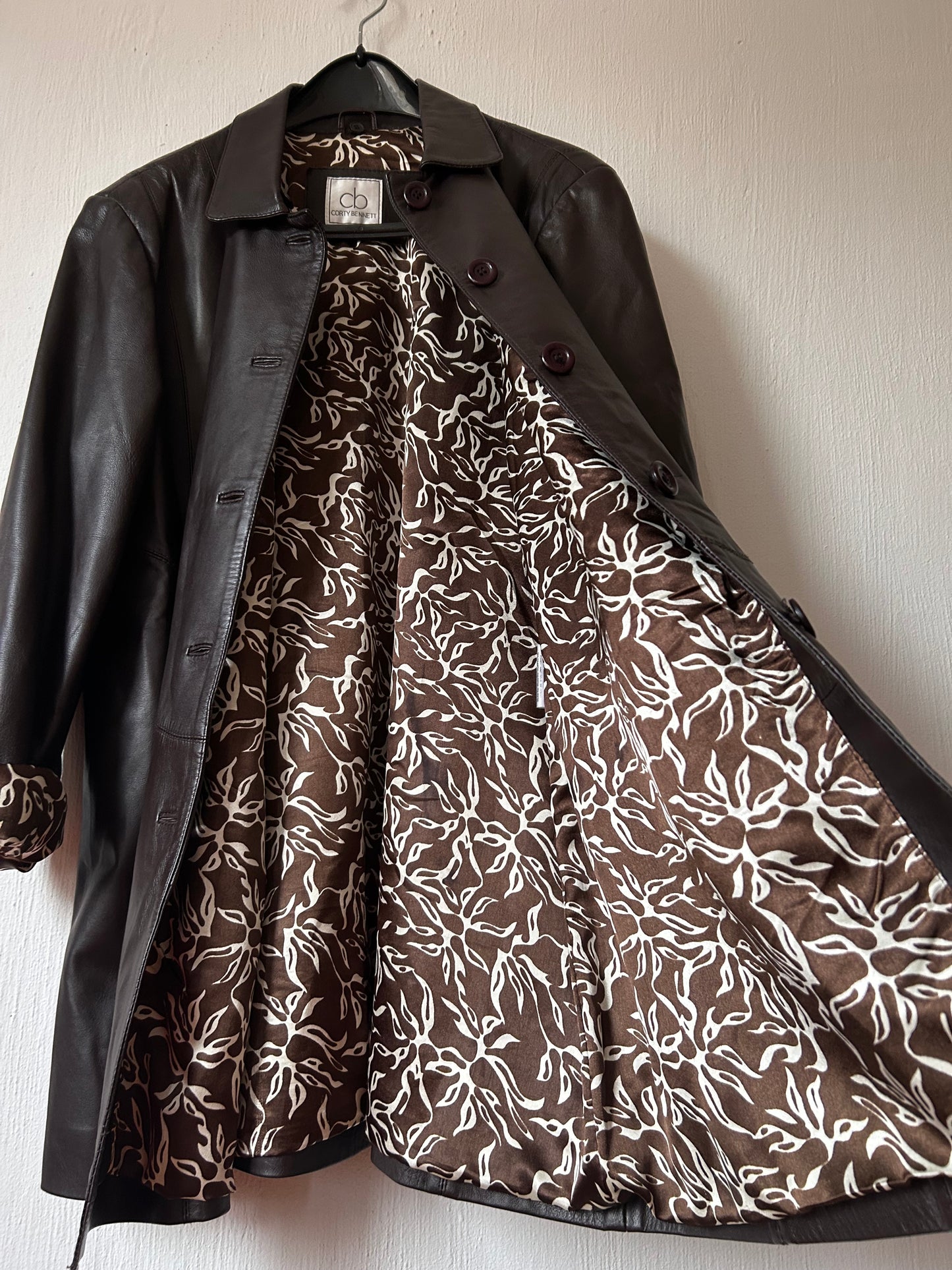 80s vintage leather coat