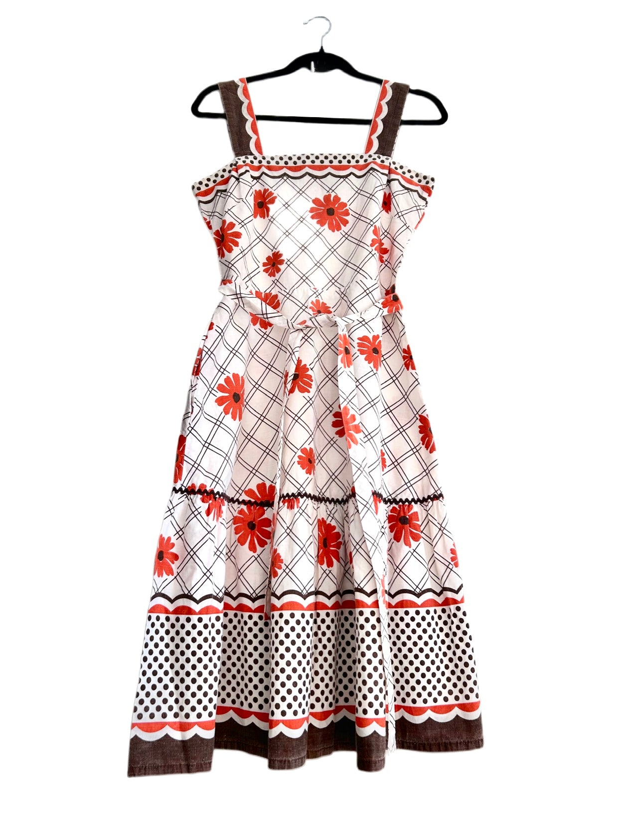 70s floral summer dress