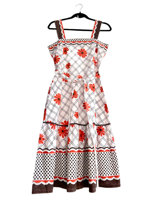 70s floral summer dress