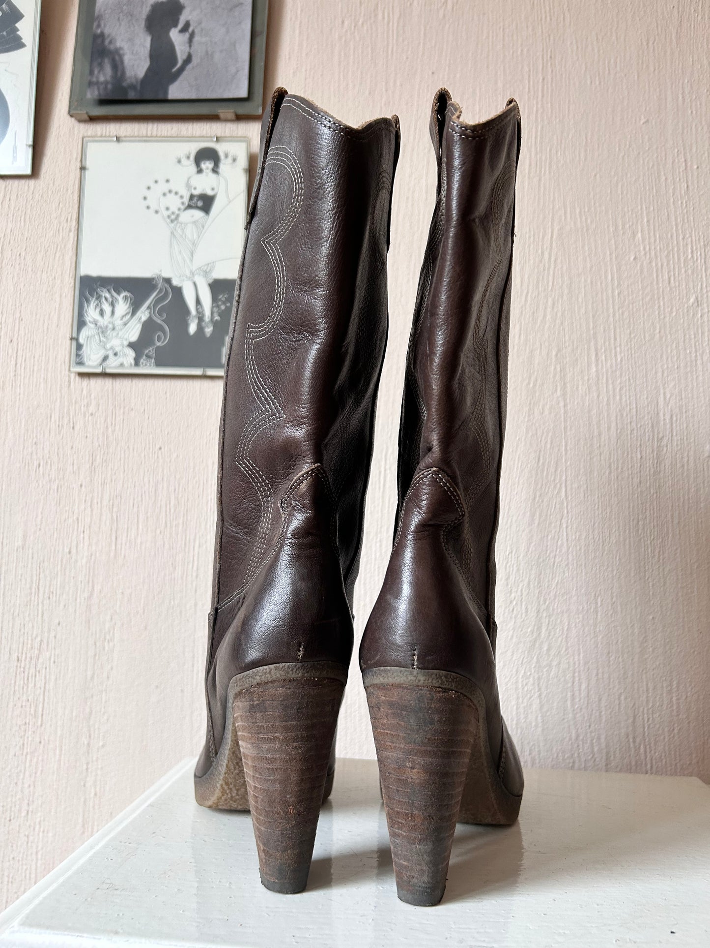 Mid-calf vintage boots