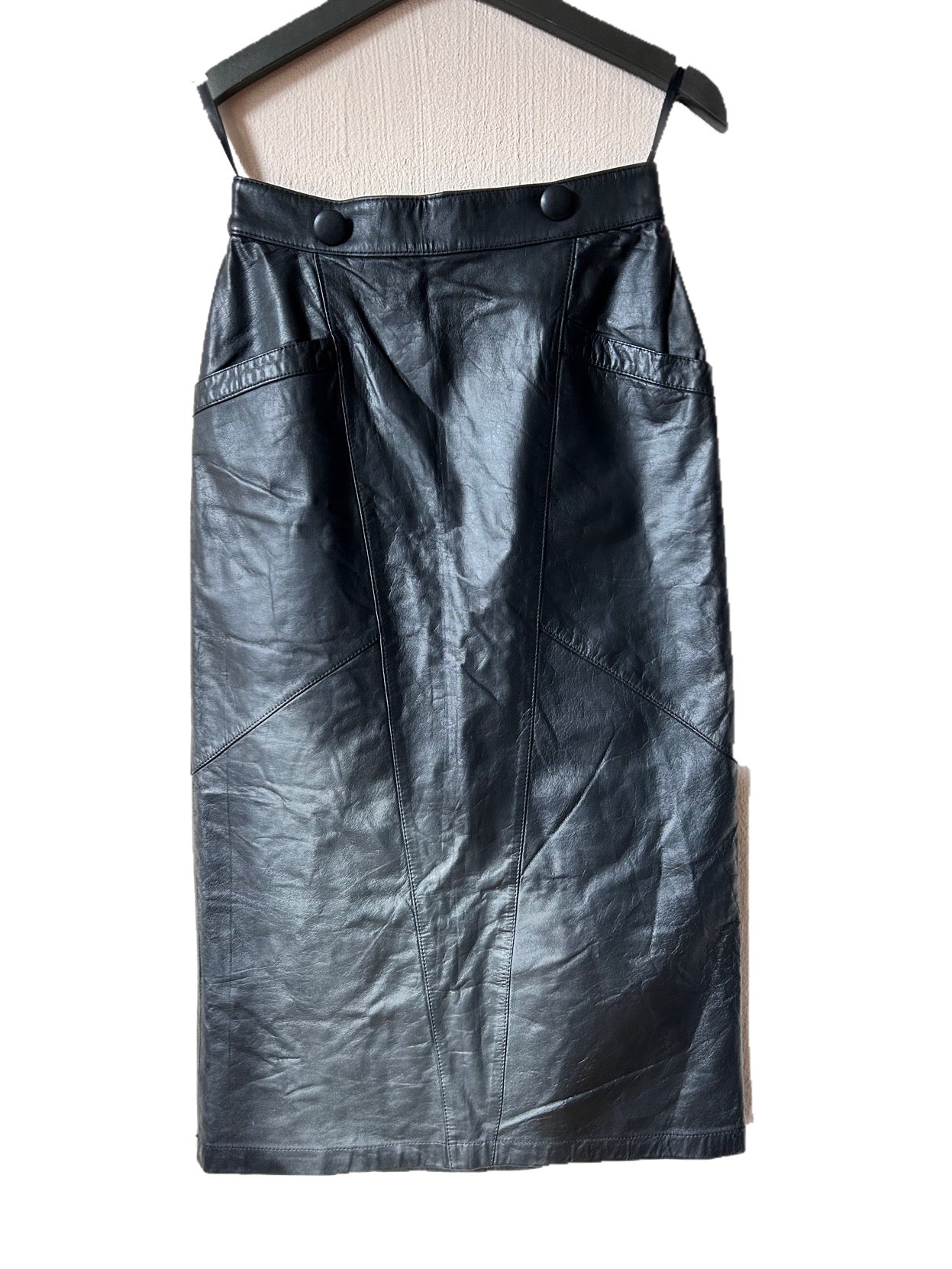 Maxi leather skirt S