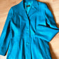 Turquoise leather jacket (XL)