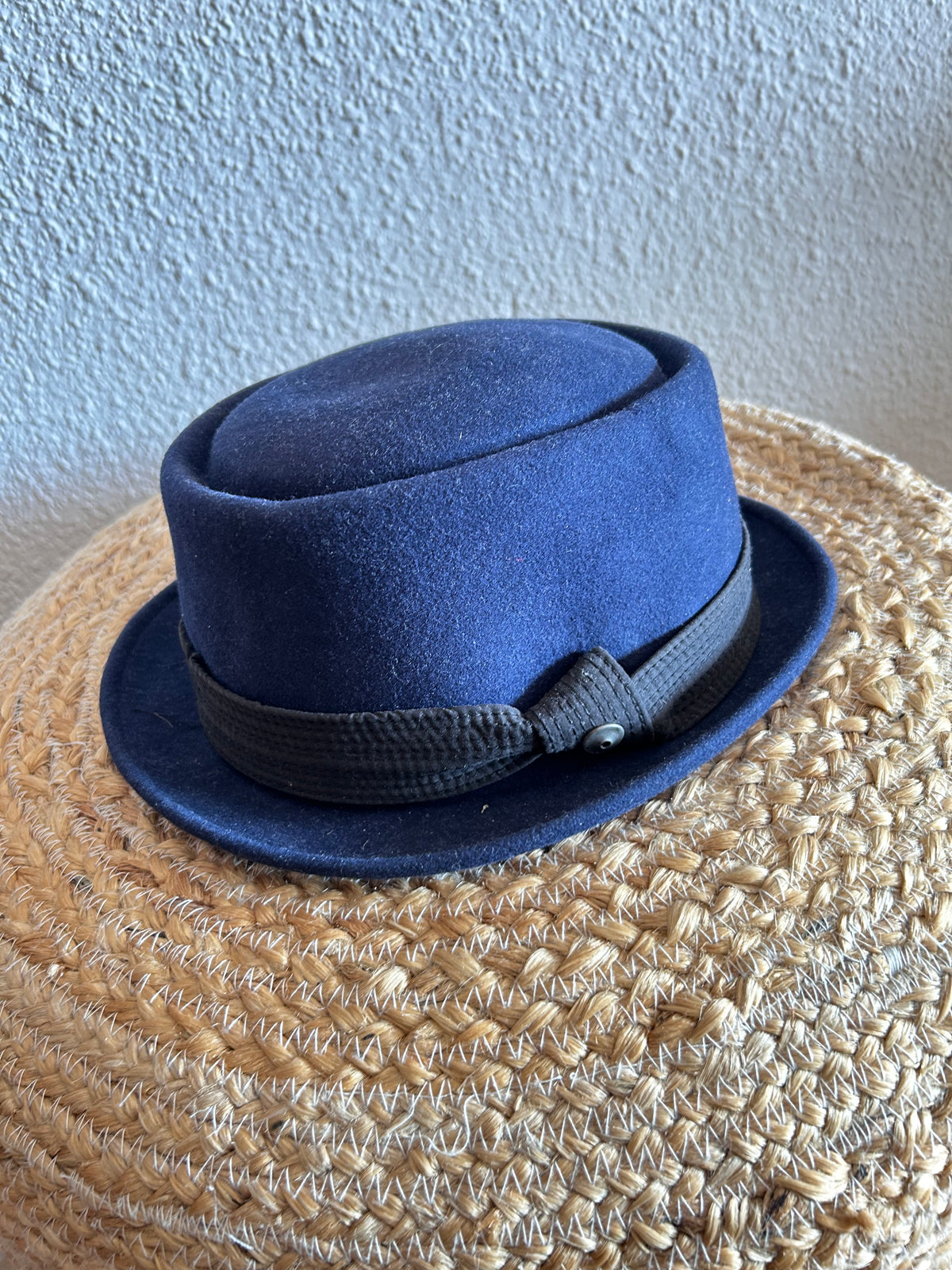DIESEL Blue Wool Felt Pork Pie / Trilby Hat