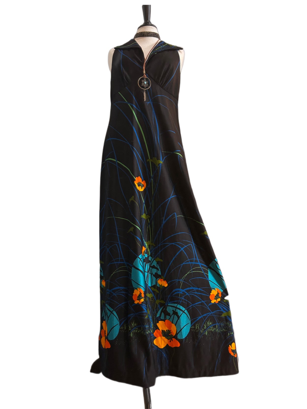 70s vintage maxi dress