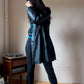 Vintage black leather coat