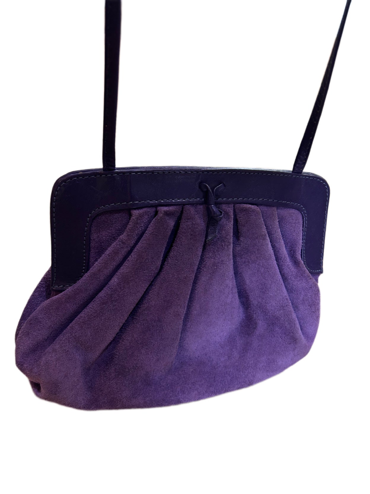 Vintage purple suede clutch