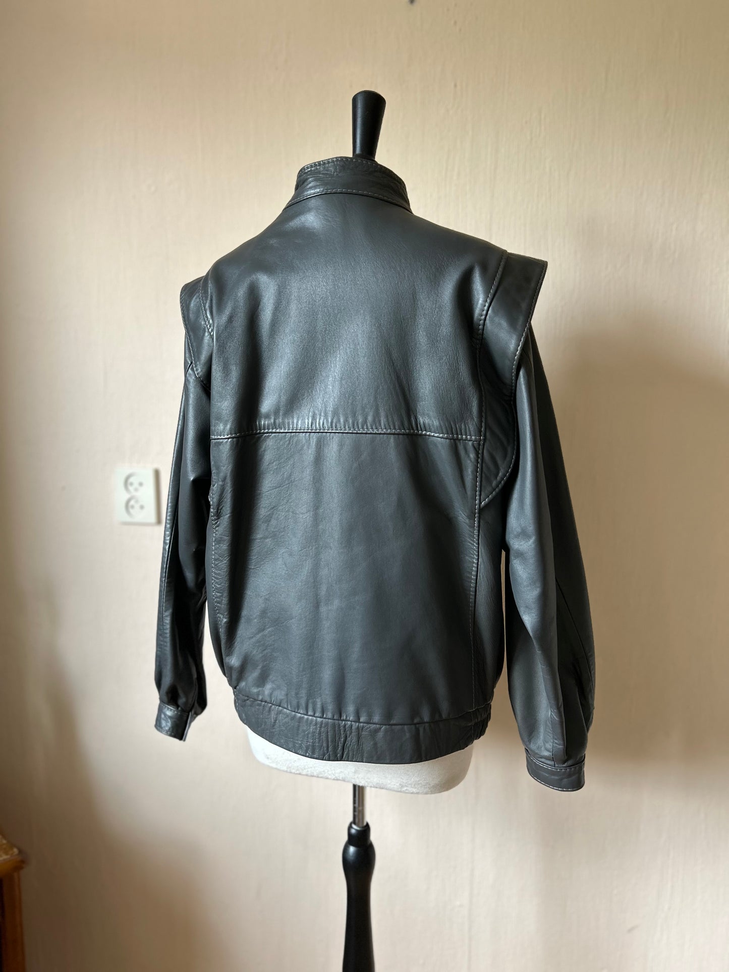 80s leather jacket