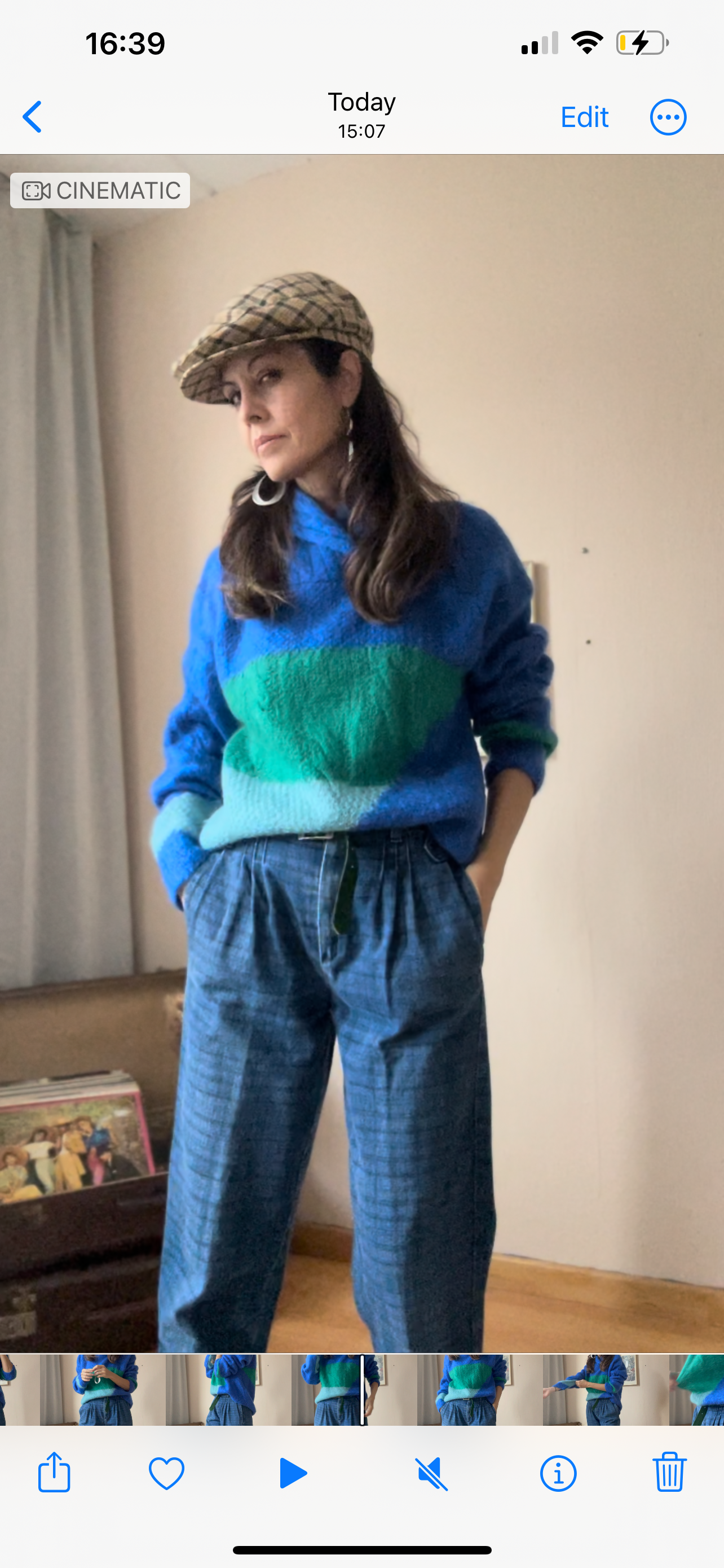 Hand knit sweater