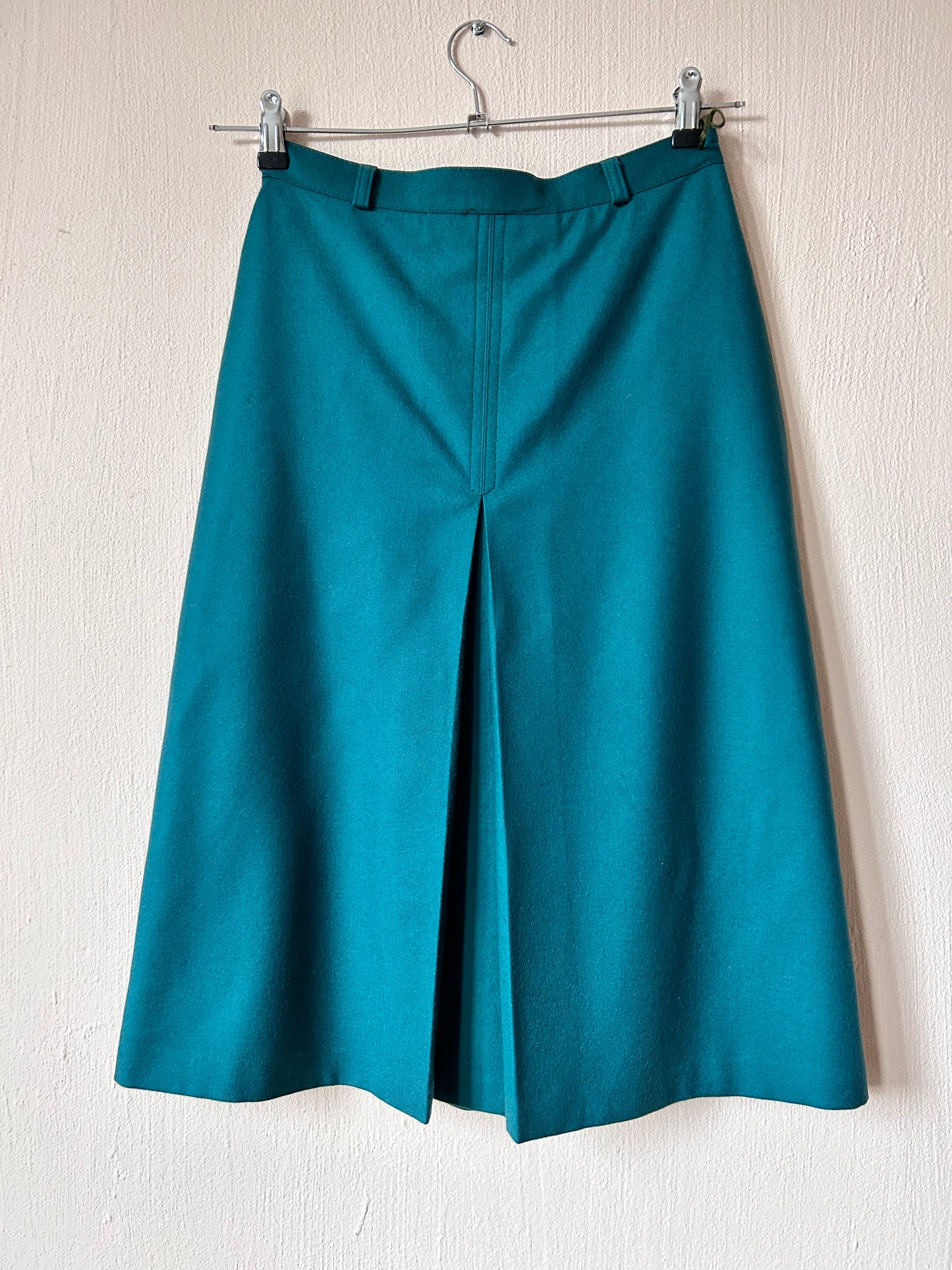 Single front pleat vintage midi skirt (S)