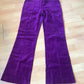 Purple velvet pants (L)