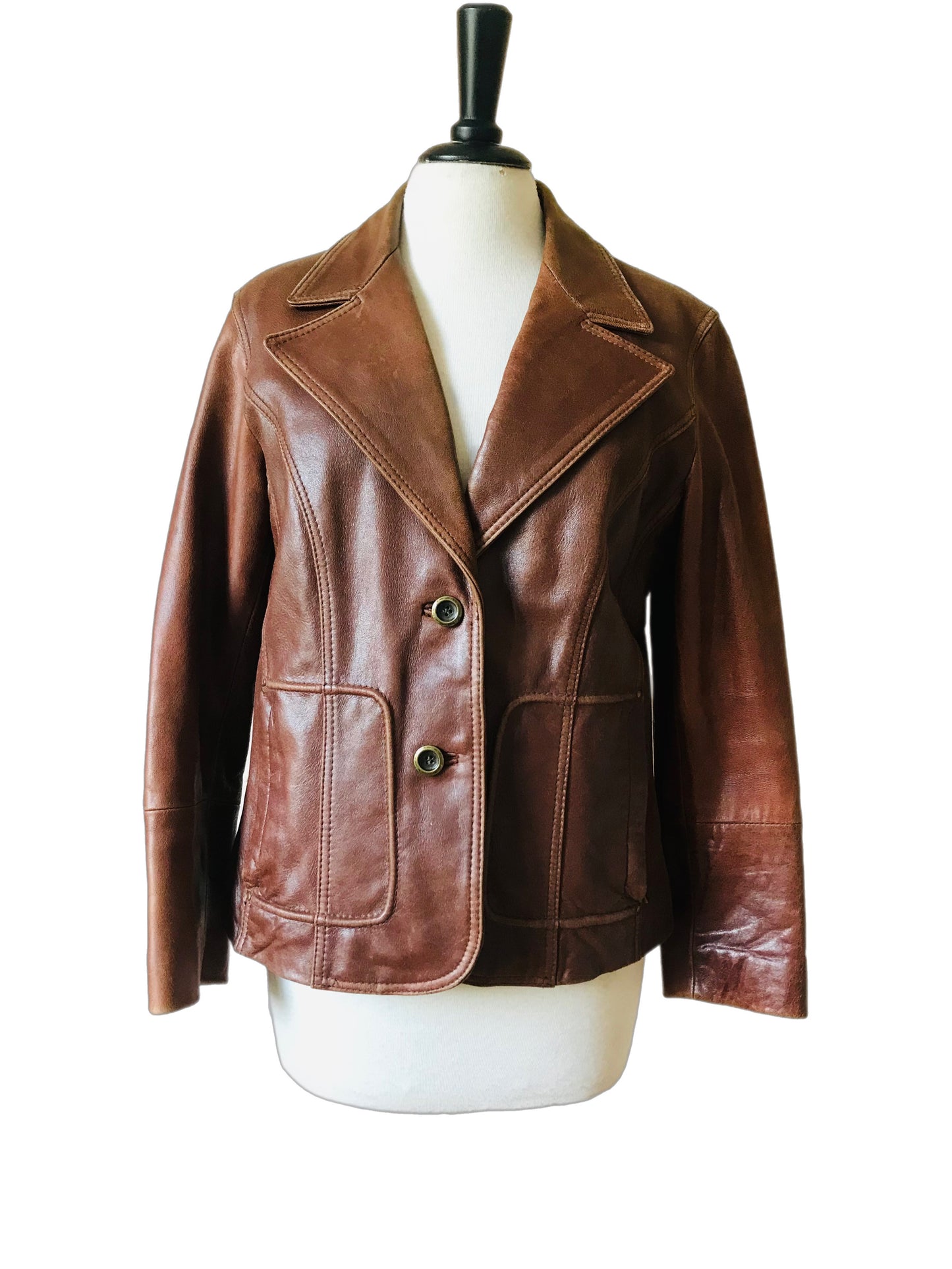 Vintage leather blazer