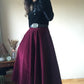 Bordeaux velvet skirt