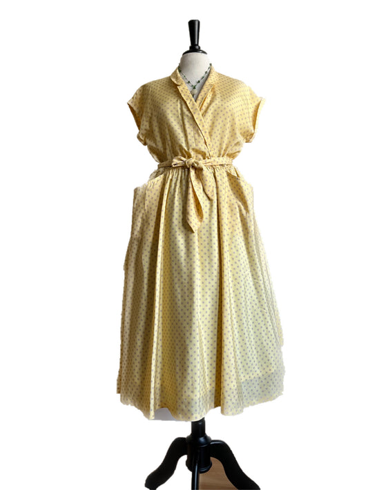 Tie belt 50s classic dress