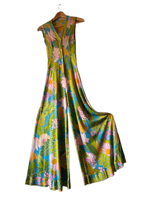 70s flower power jumpsuit