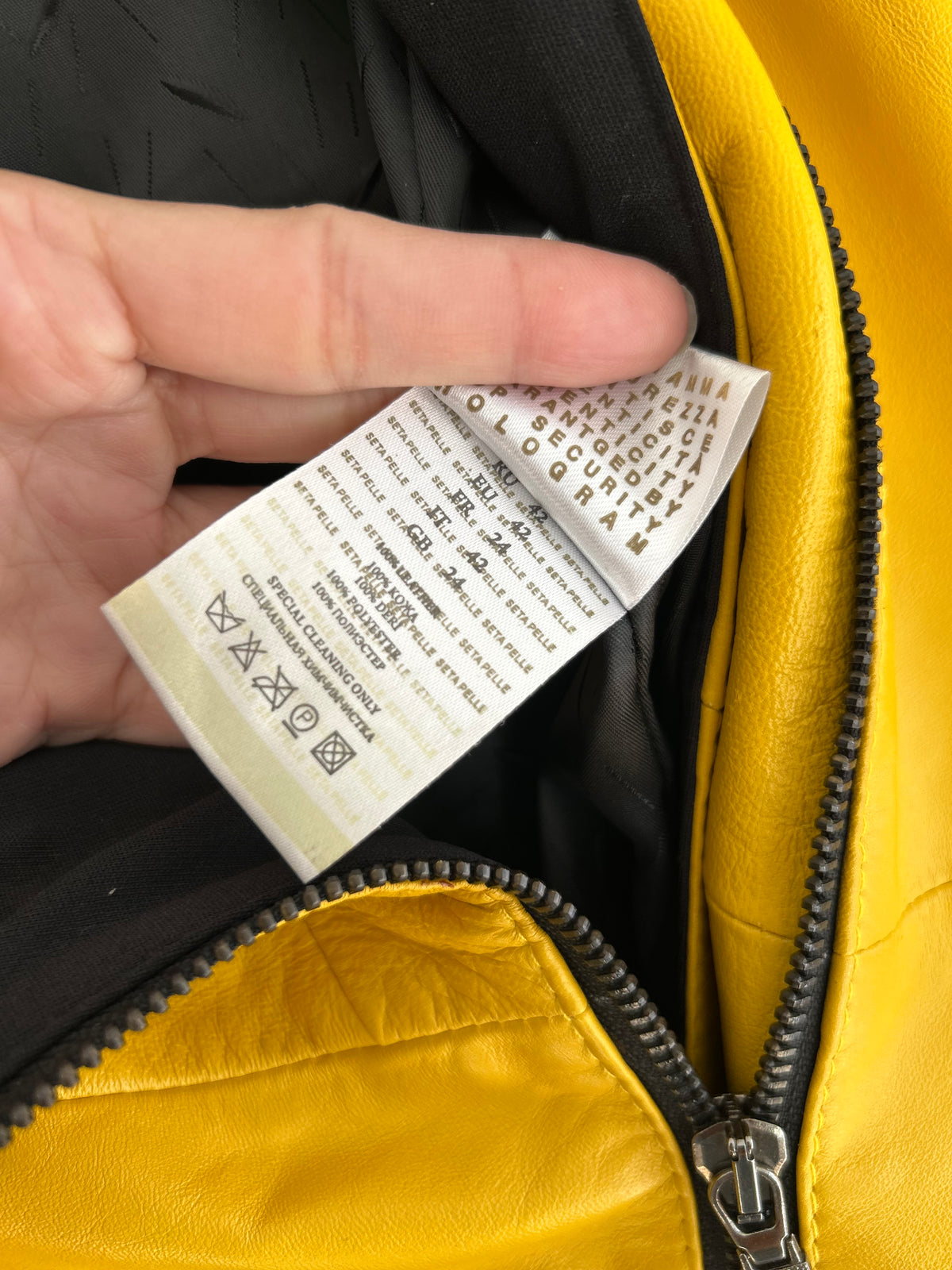 Rare design belted Leather jacket