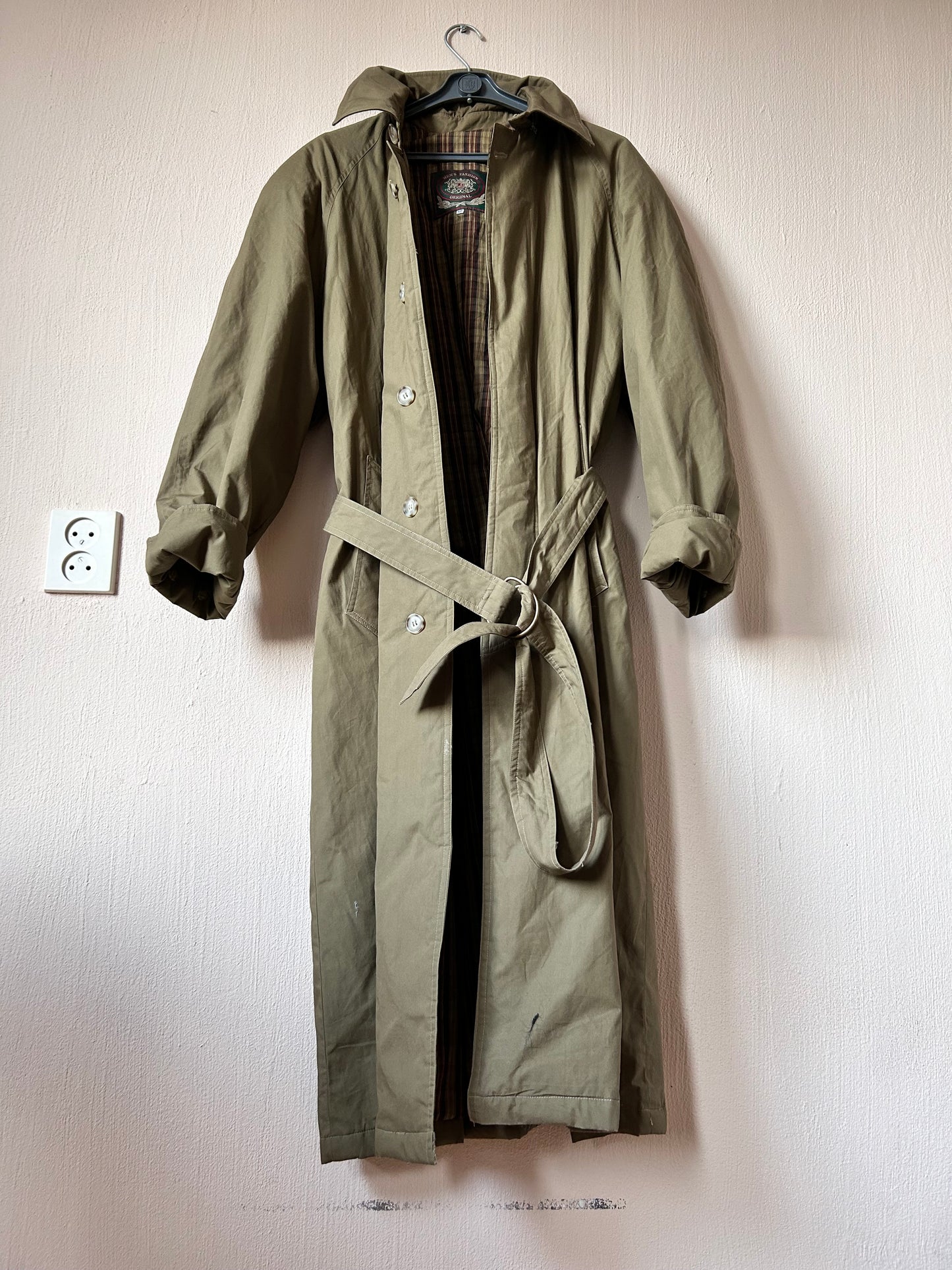 Vintage maxi trench coat XL