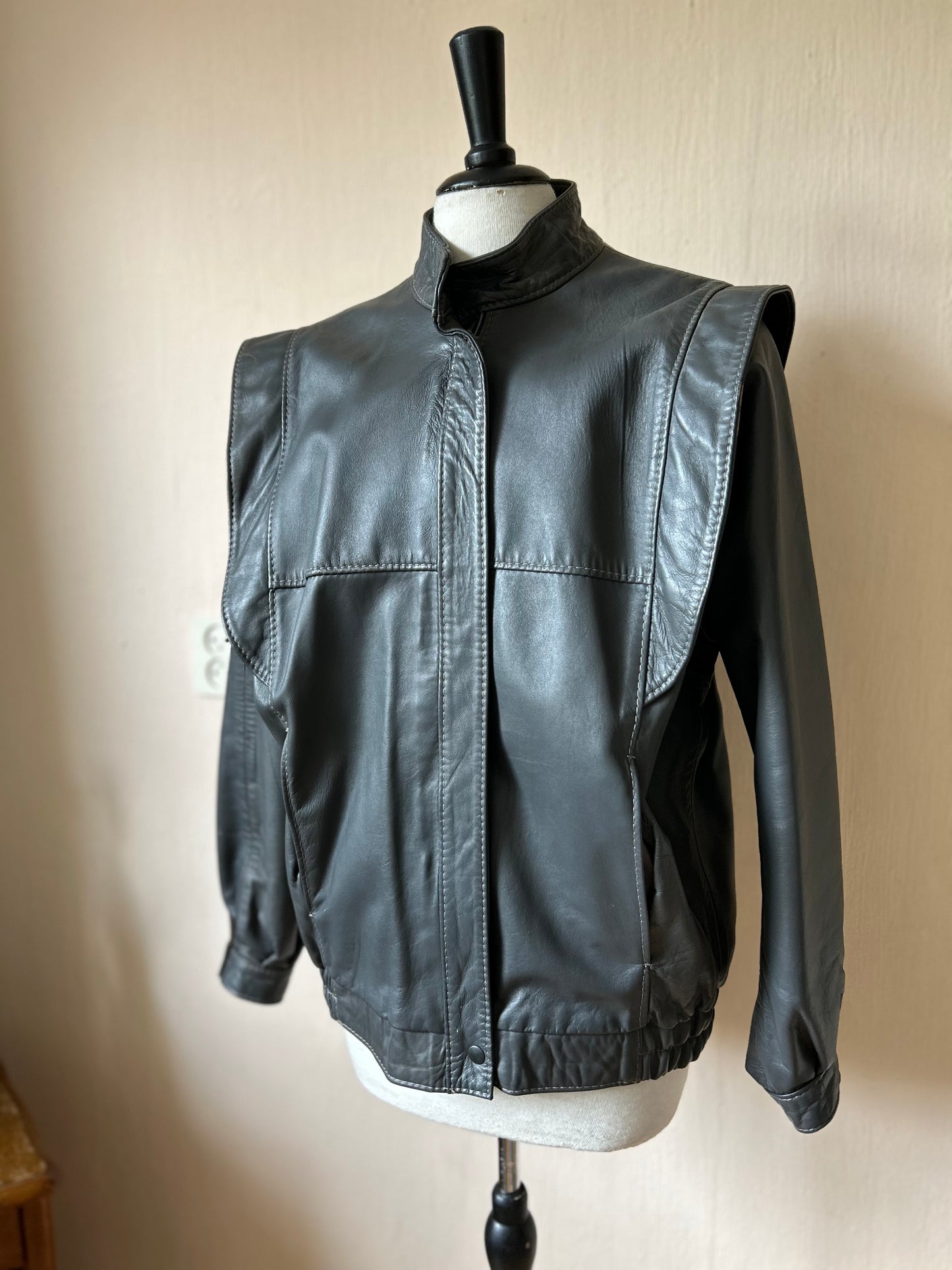 80s leather jacket