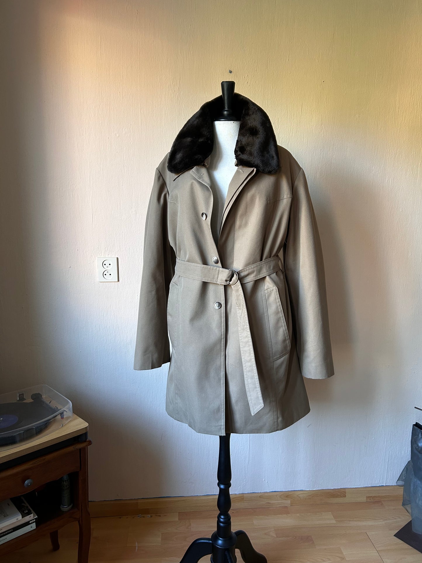 Trenchcoat with teddy bodywarmer